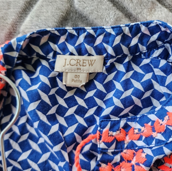 J. Crew tank top, size 00 petite, Blue, pink - Picture 5 of 5